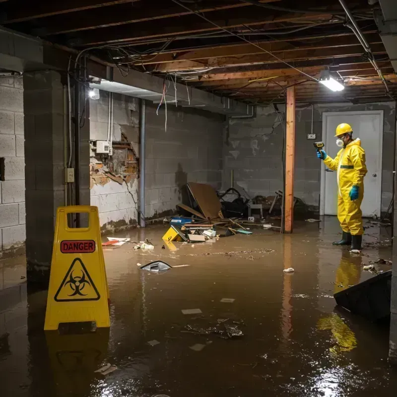 Flooded Basement Electrical Hazard in Farmington, IL Property